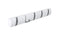 5 Door Hooks In Satin Chrome On Natural White Mountable Board -