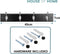 4 Double Nickel Coat Hooks on Grey Wooden Board – Wall or Door Mountable