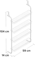 4‑Tier Over Door Hanging Rack – Shelving Storage for Cupboards, Bathrooms, Kitchens or Utility Rooms