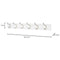 White Wooden Coat Rack – 6 Double Hooks, Wall or Door Mountable